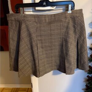 49. H&M Checkered A-Line Skirt in Brown size XL
